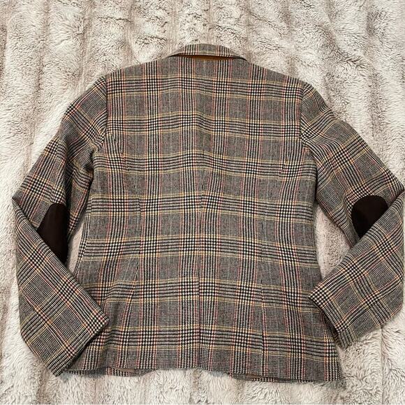 Talbots Brown Plaid Equestrian Sporting Blazer Coat - Picture 7 of 9